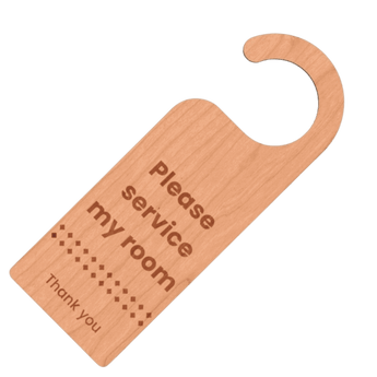 Wooden Hotel Do Not Disturb Door Hangers