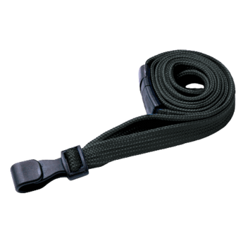 Blank Black Lanyards With Plastic Clip