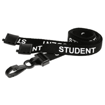 Black Pre-Printed Student Lanyards