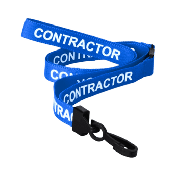 Blue Pre-Printed Contractor Lanyards