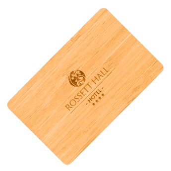 Wood hotel Key Card made from sustainable Bamboo Wood