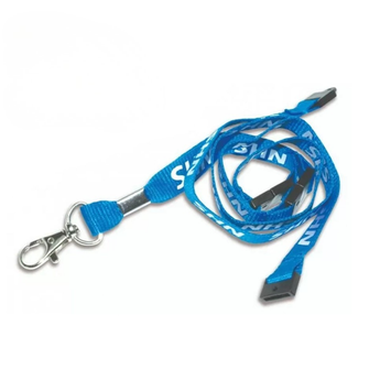 NHS blue safety lanyards with clip for name badge