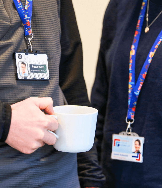 Printed ID Cards being worn at an event