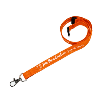 Orange Personalised Bamboo Lanyards