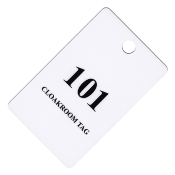 Pre-Printed Cloakroom Tags with Numbers
