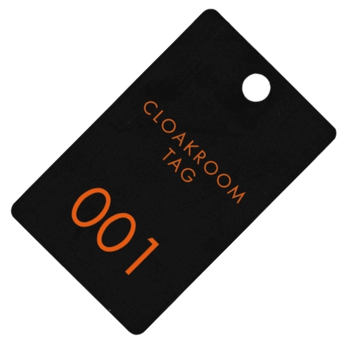 Pre-Printed Black Cloakroom Tags