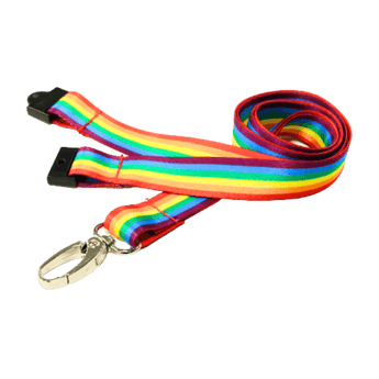 Blank Rainbow Colour Lanyards