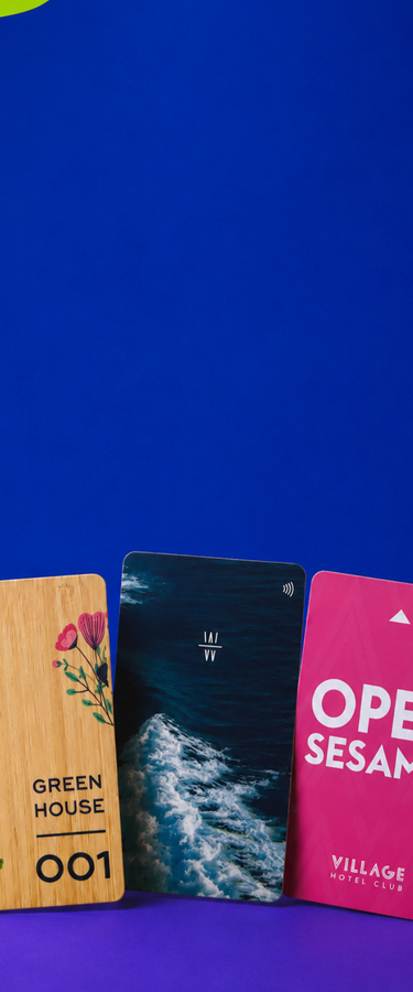 Custom printed wood recycled PVC RFID hotel key cards