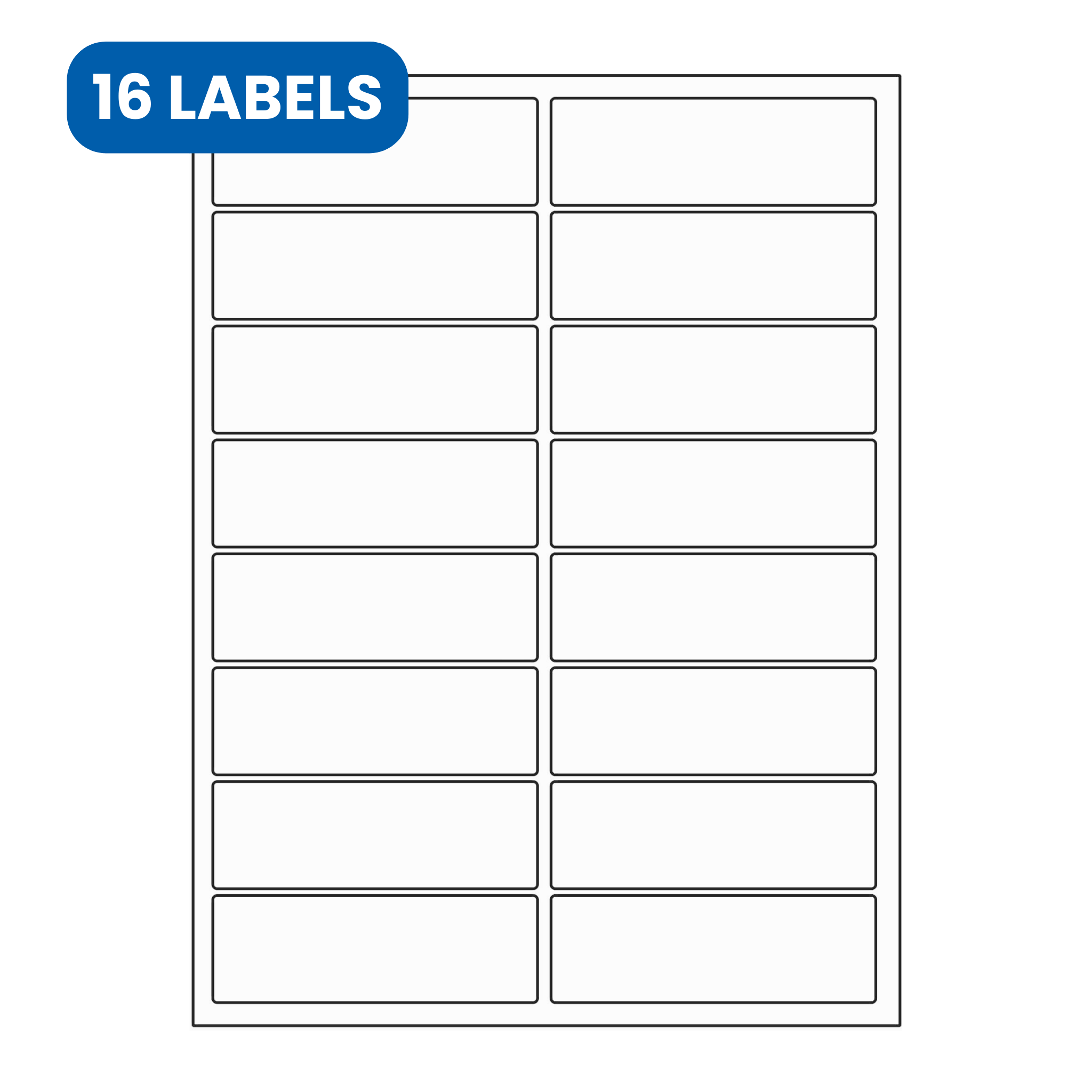 Transparent Gloss Labels, 16 Labels