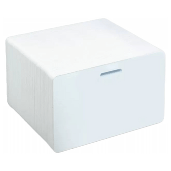 Blank White Plastic Cards With Landscape Slot Punch For ID Card Printers