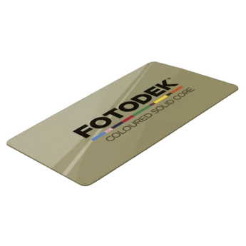 Blank Fotodek Metallic Light Gold Coloured Card For ID Card Printers