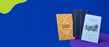 Custom printed RFID, magstripe, wood and bamboo hotel key cards
