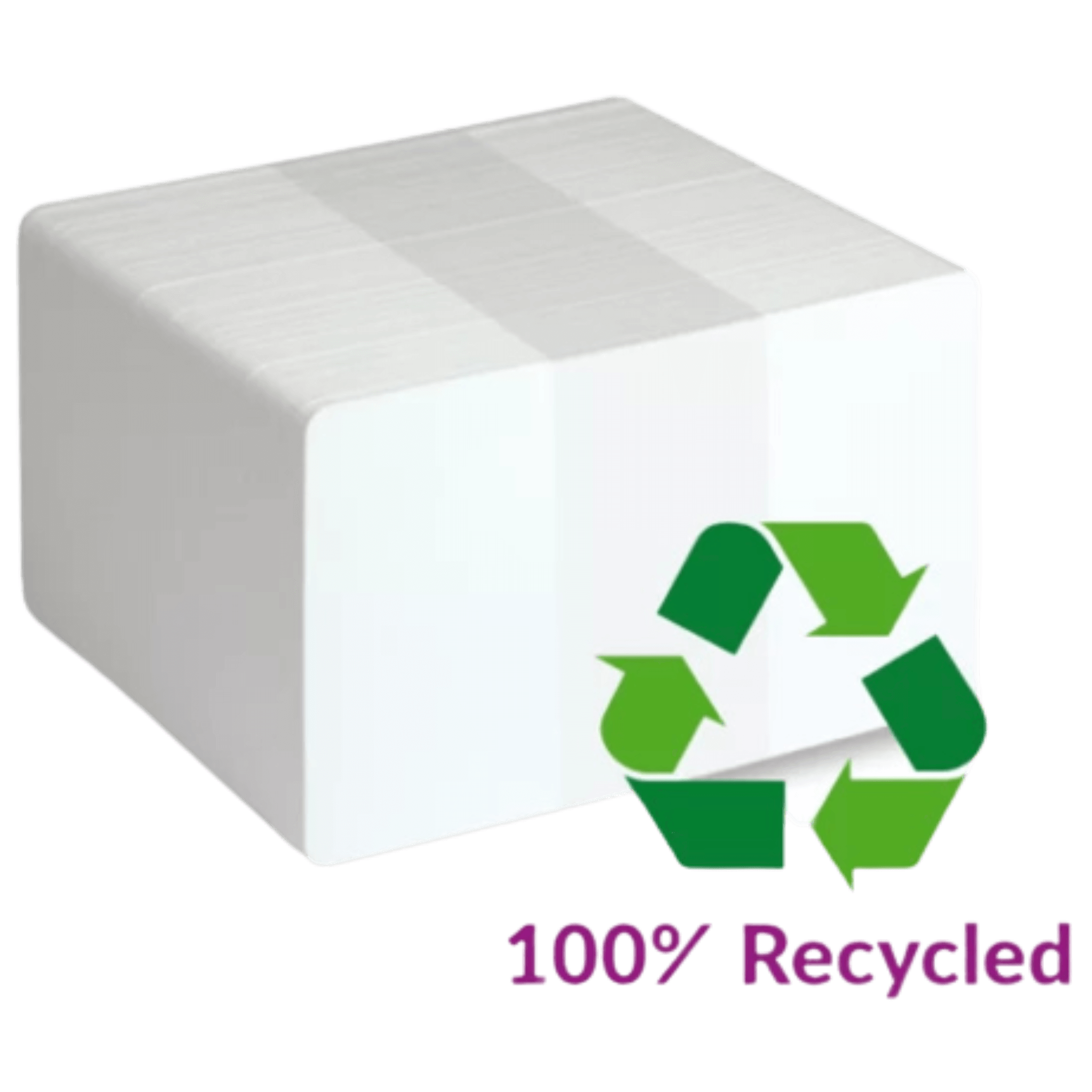 Blank Plastic Cards, 100% Recycled PVC, 100 Pack