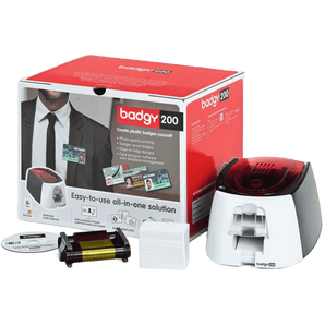 Evolis Badgy200 ID Card Printer Bundle