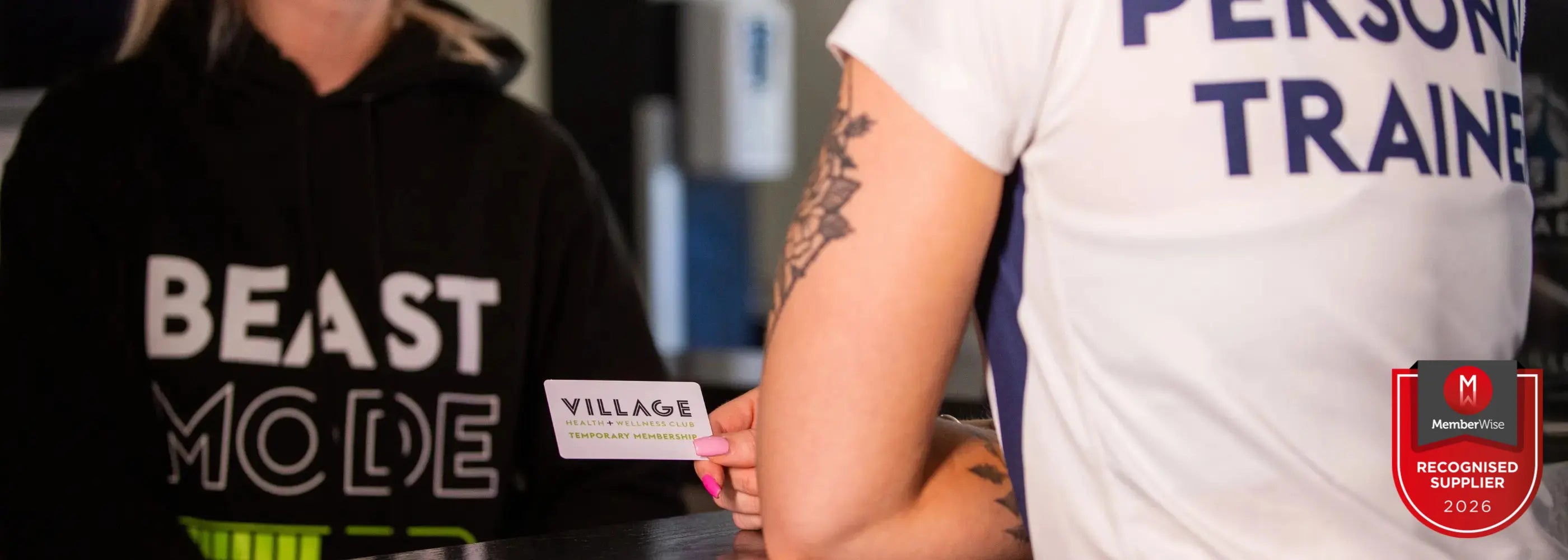 Custom Printed Membership Card being used in a hotel gym
