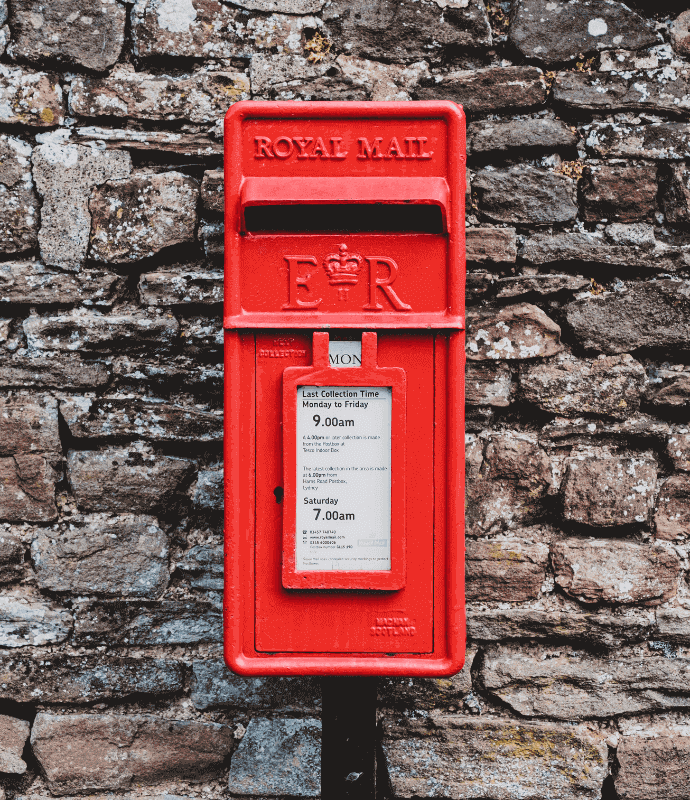 Red Royal Mail Postage Box