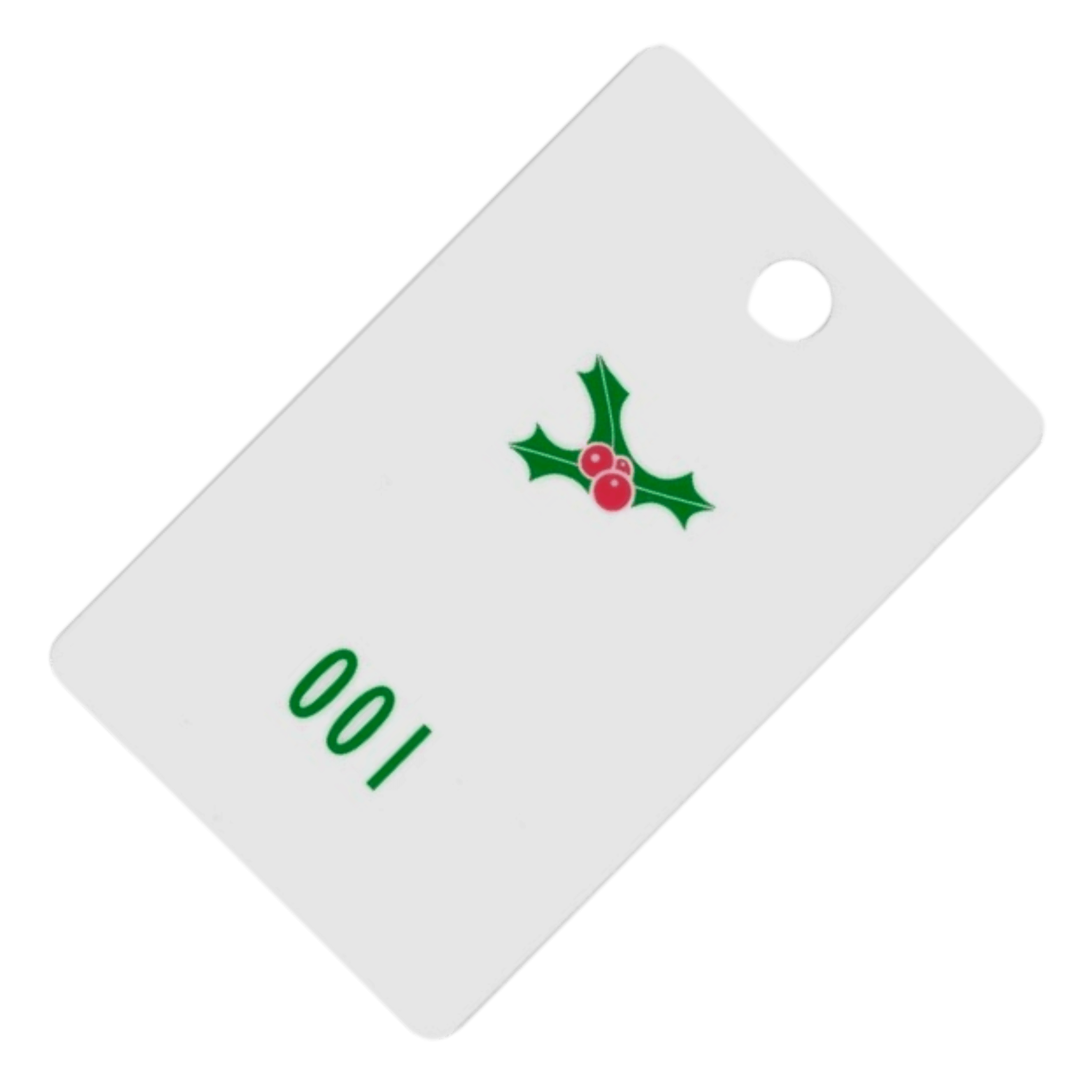 Holly Christmas Cloakroom Tags Pre-Printed