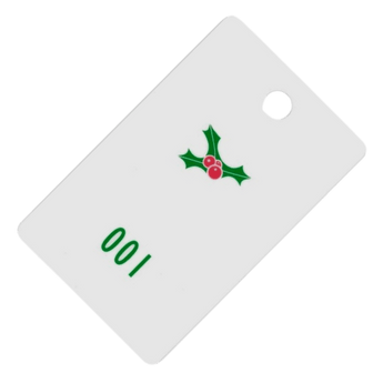 Holly Christmas Cloakroom Tags Pre-Printed