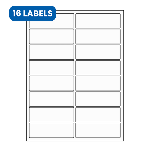 Transparent Gloss Labels, 16 Labels – The Card Network